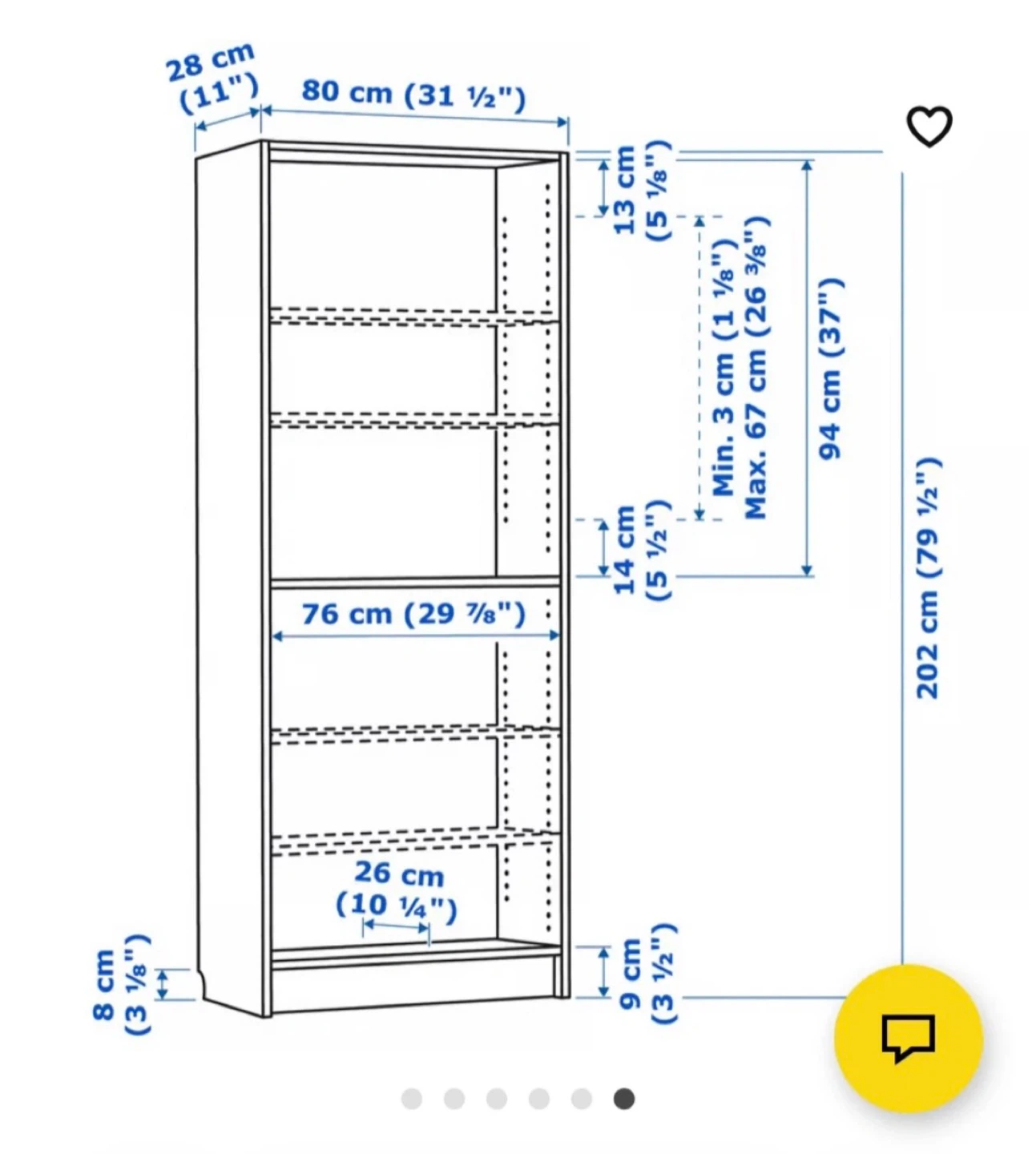IKEA Billy Bookcase - White