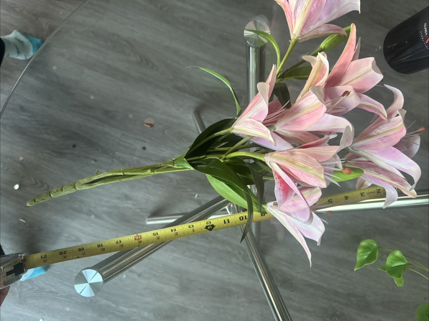 Artificial Pink Lily Flower Arrangement🧡🧡