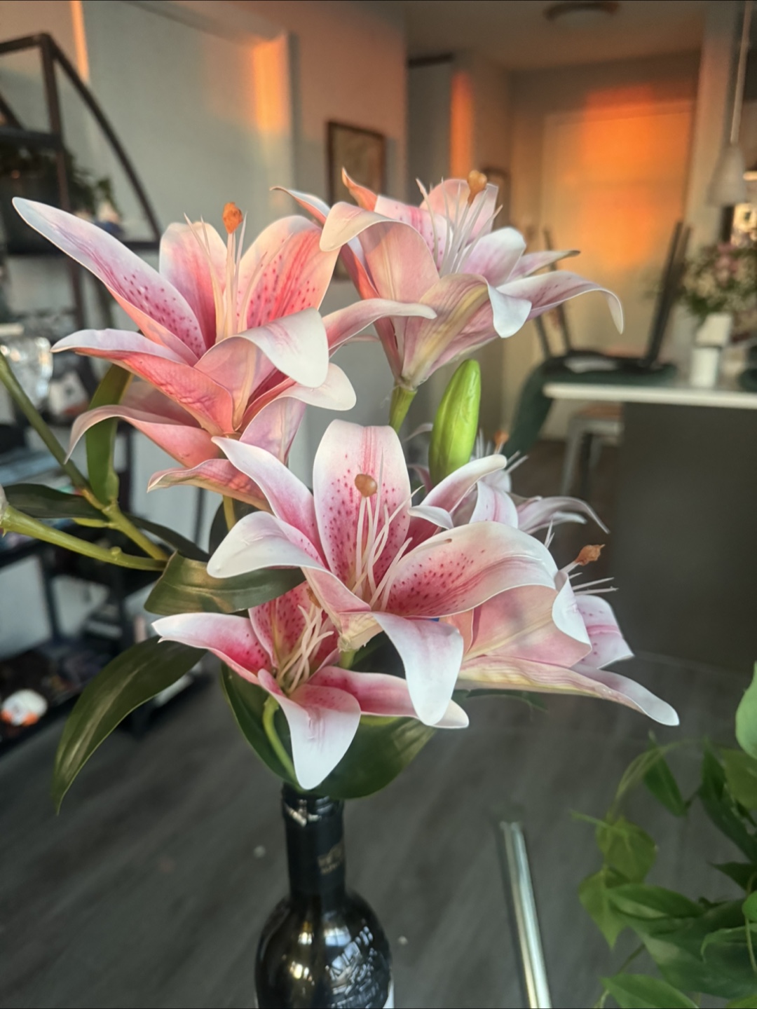 Artificial Pink Lily Flower Arrangement🧡🧡 - photo 2