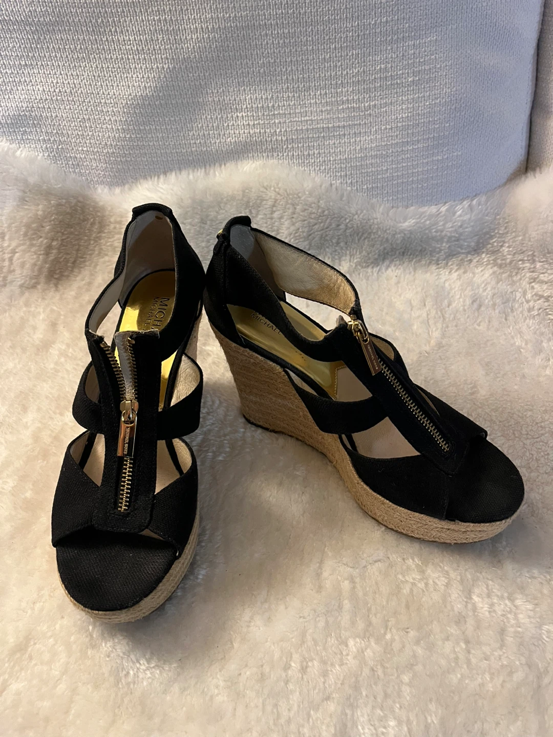 Michael Kors Black Wedge Espadrille Sandals - photo 2
