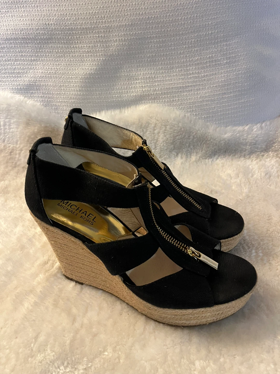 Michael Kors Black Wedge Espadrille Sandals - photo 5