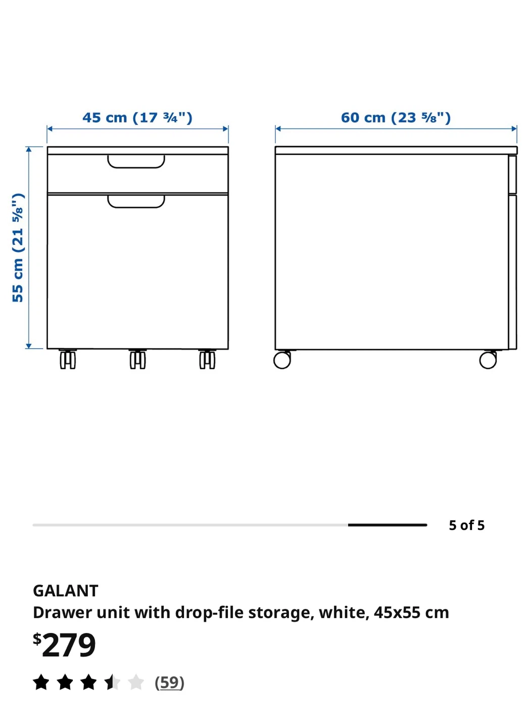 IKEA Galant File Cabinet - photo 5