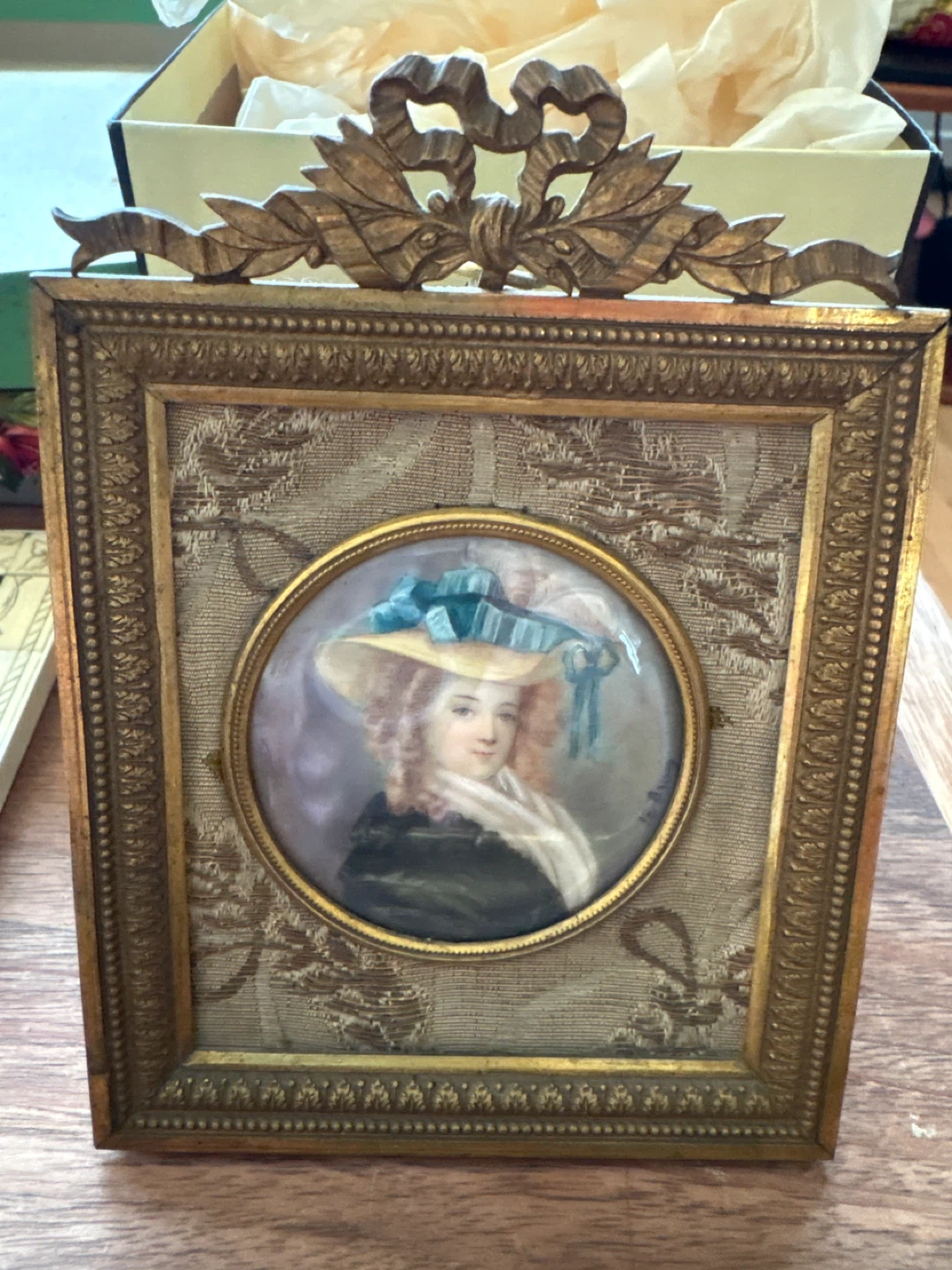 Vintage Miniature Portrait Picture Frame