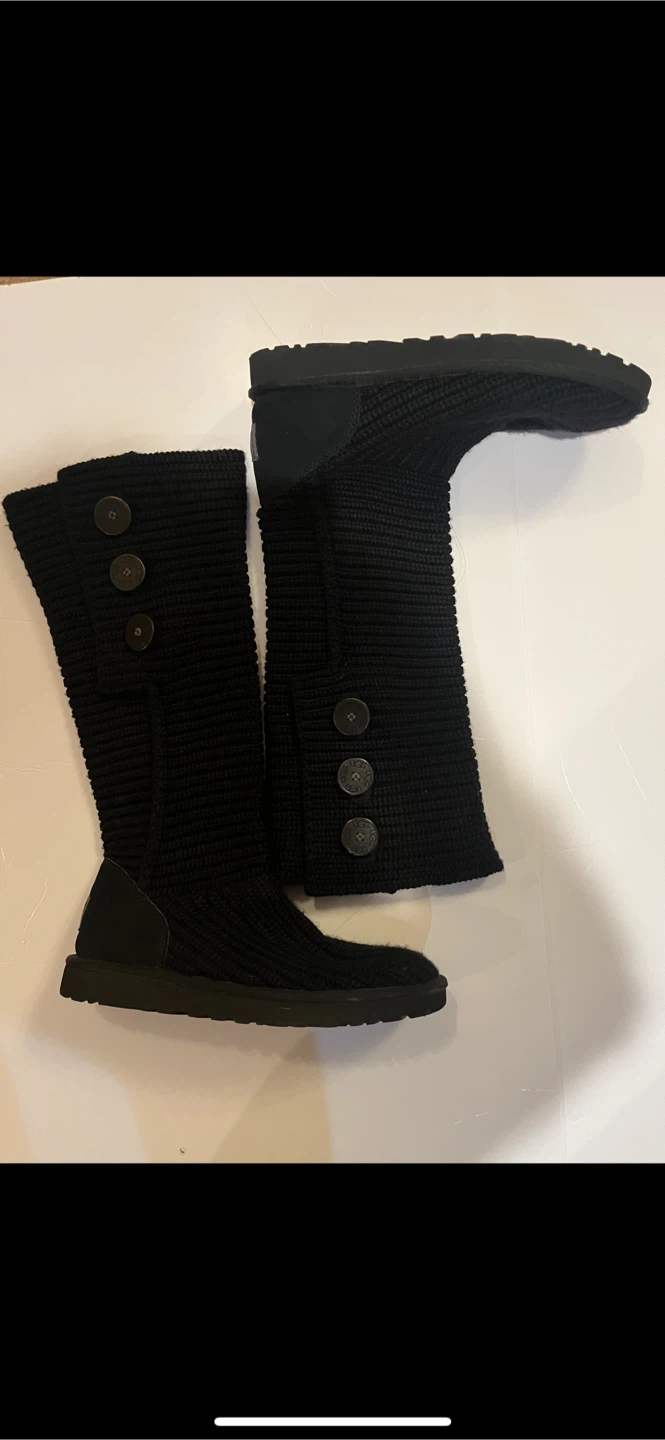 Black UGG Boots with Buttons