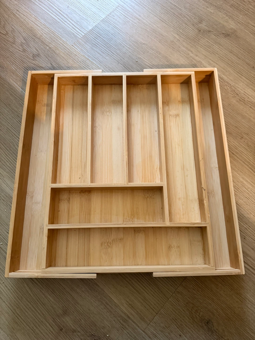 Bamboo Cutlery Organizer Tray