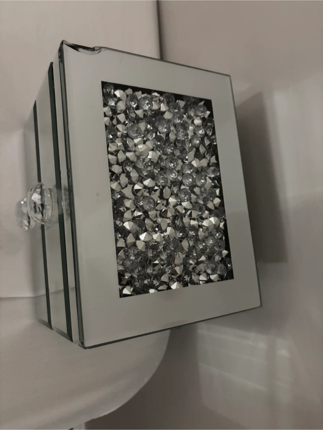 Diamond Mirrored Jewelry Box with 2 Drawers - photo 2