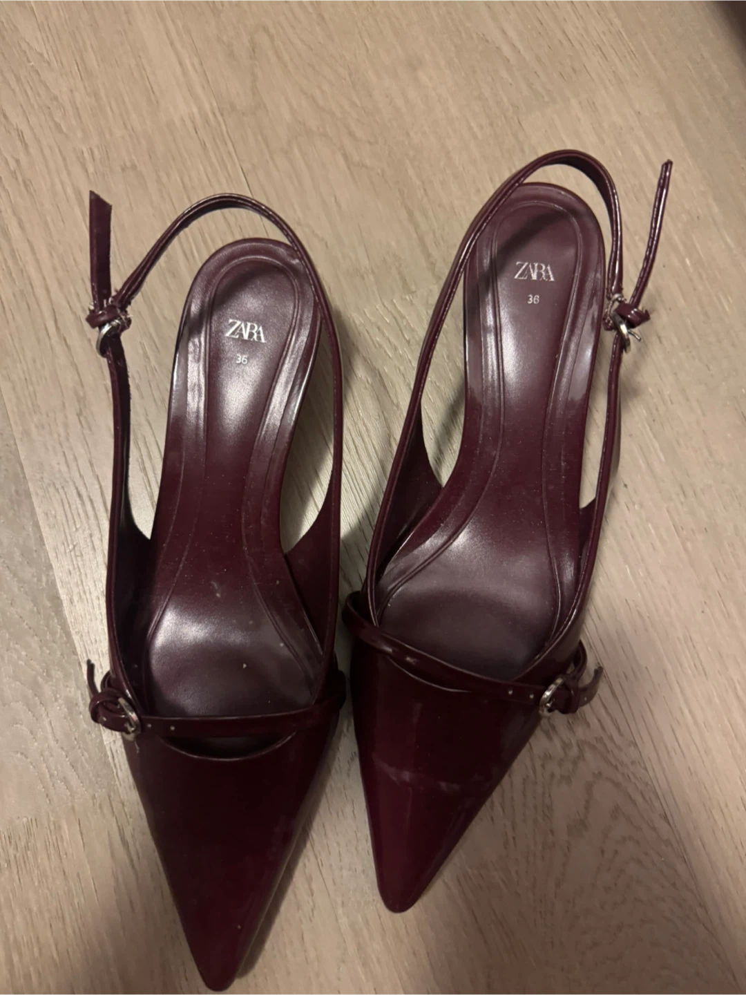 ZARA kitten Heels - Burgundy