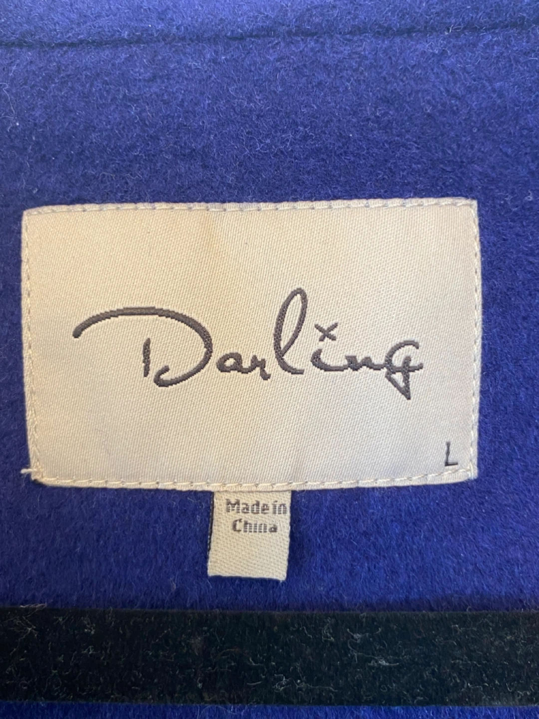 Darling Women's Royal Blue Wool Blend Coat Size L - photo 3