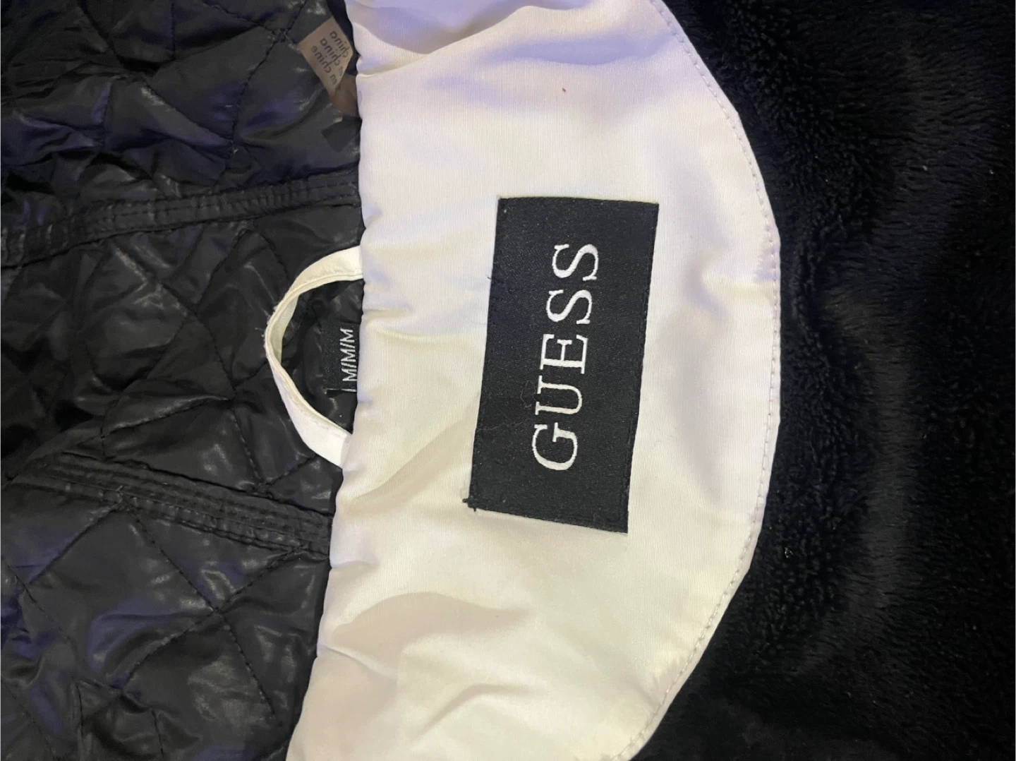 White Guess Puffer Jacket with Black Trim - photo 3