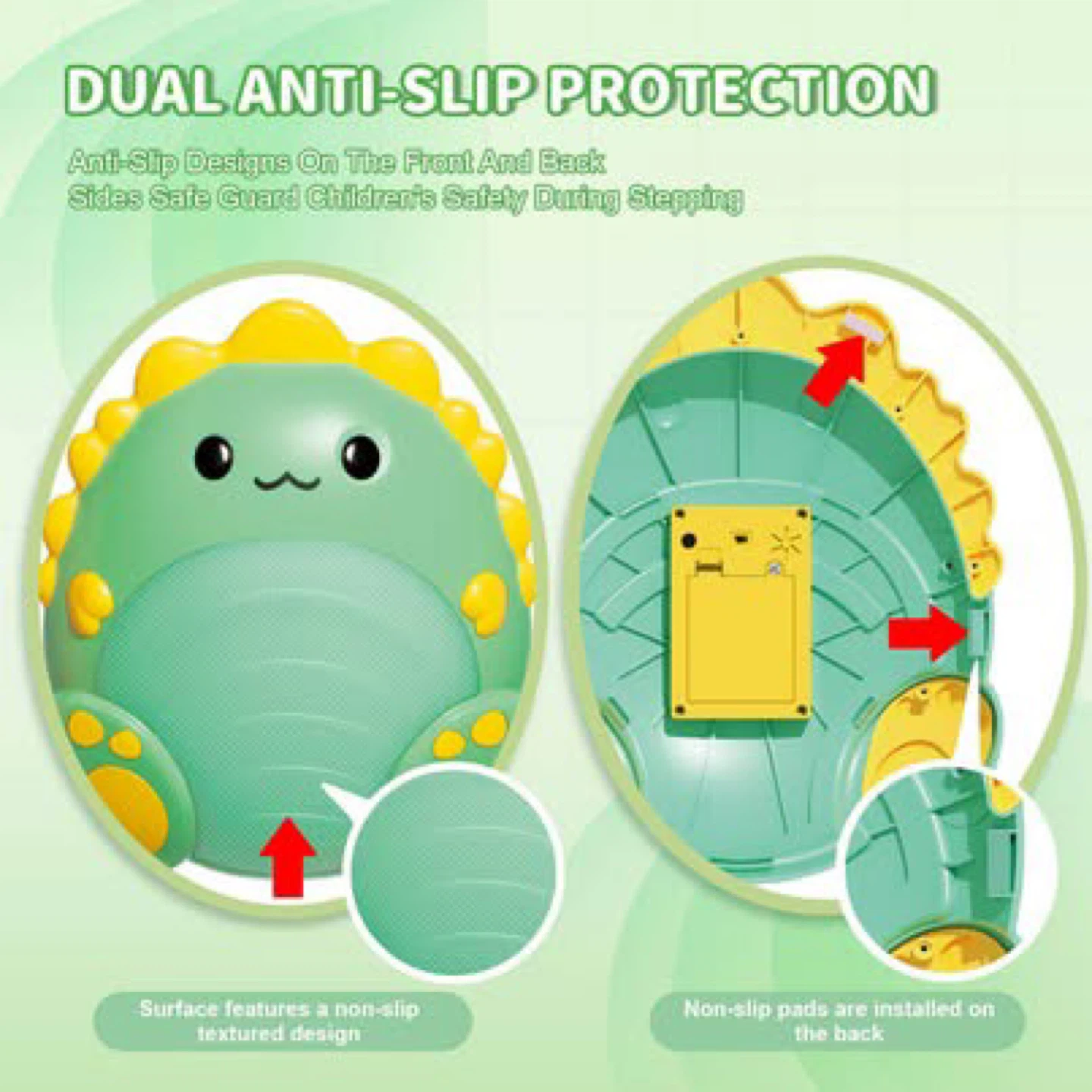 Dinosaur Stepping Stones Toys for Kids: 5pcs Light up & Music - photo 4