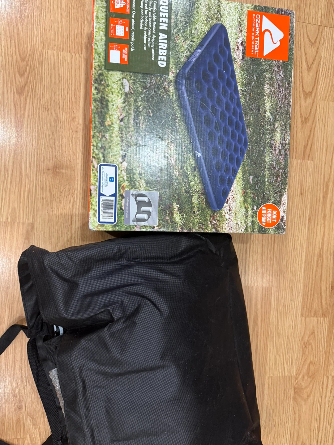 2 Ozark Trail Queen Airbed, Camping Tent,Ice Box .