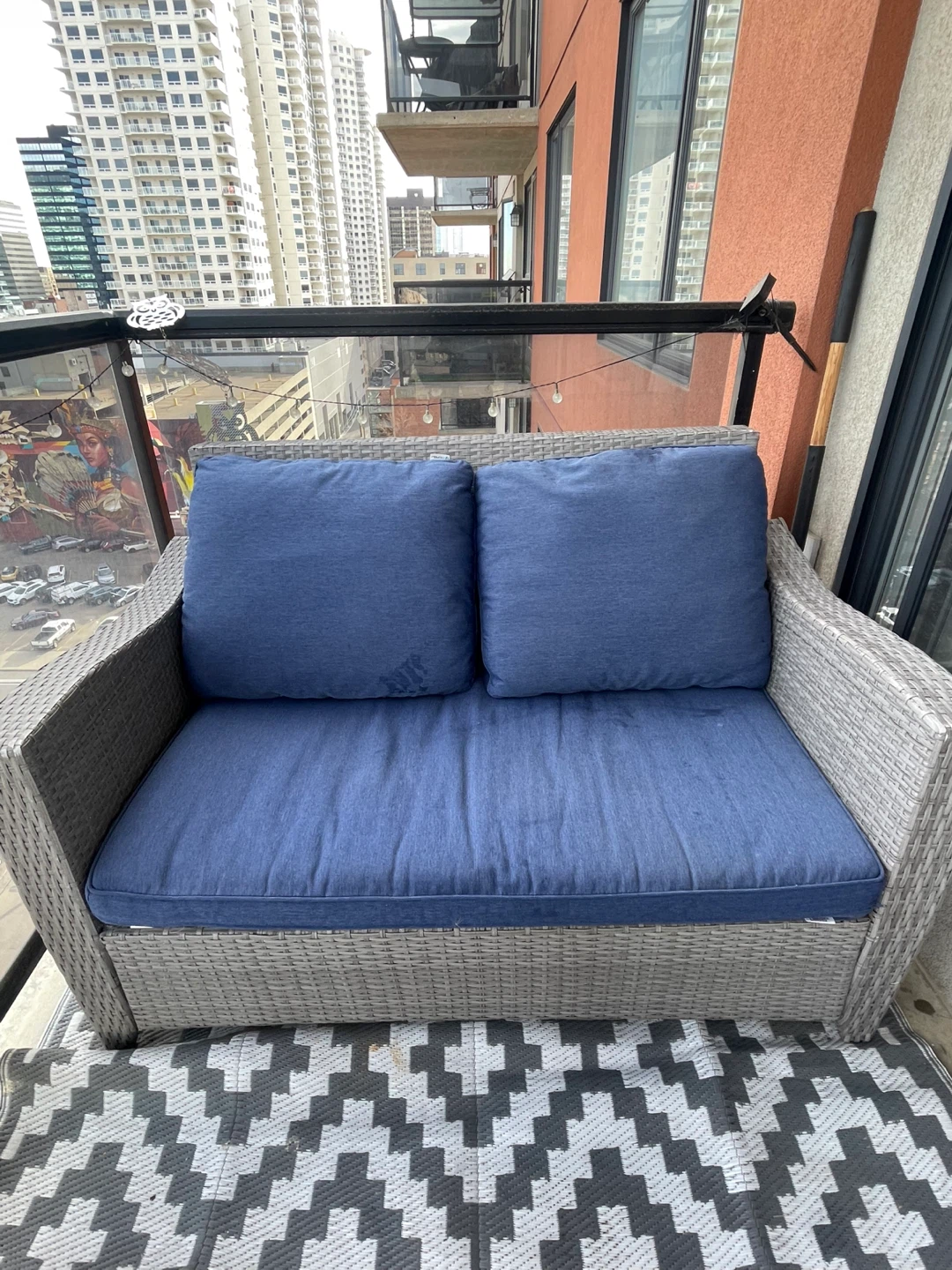 Wicker Loveseat with all weather cover