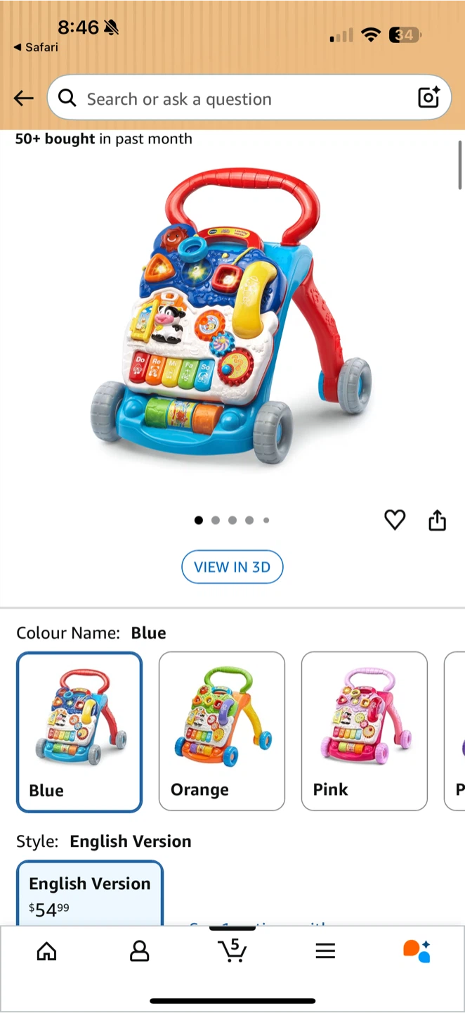 VTech Sit-to-Stand Learning Walker - Blue