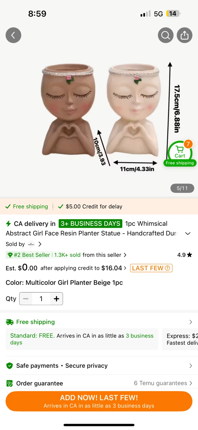 🧡Decorative Face Planter Pot Creative White - photo 3