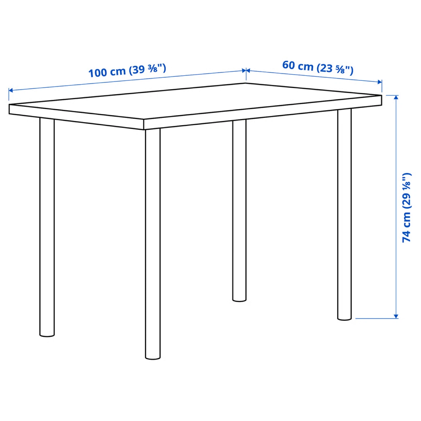 IKEA White Desk Table (LINNMON / ADILS) - photo 2