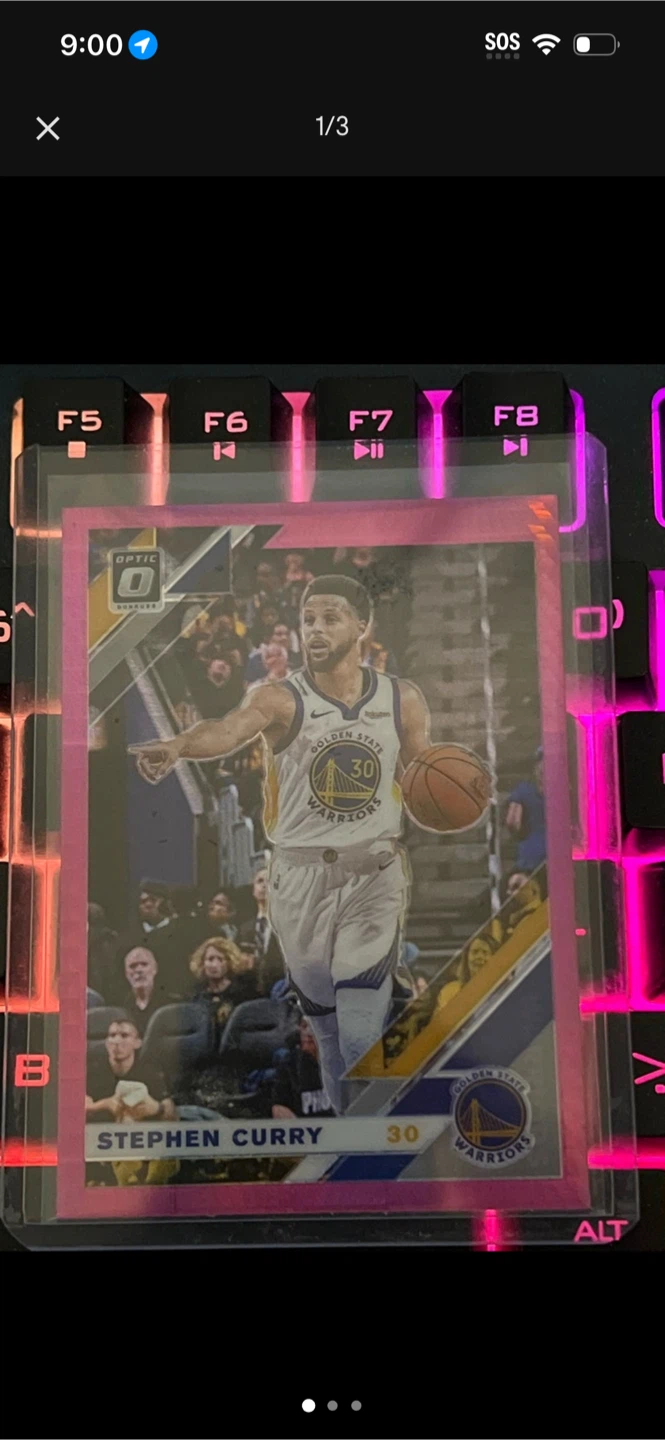 2019-20 Donruss Optic Stephen Curry Pink Basketball Card