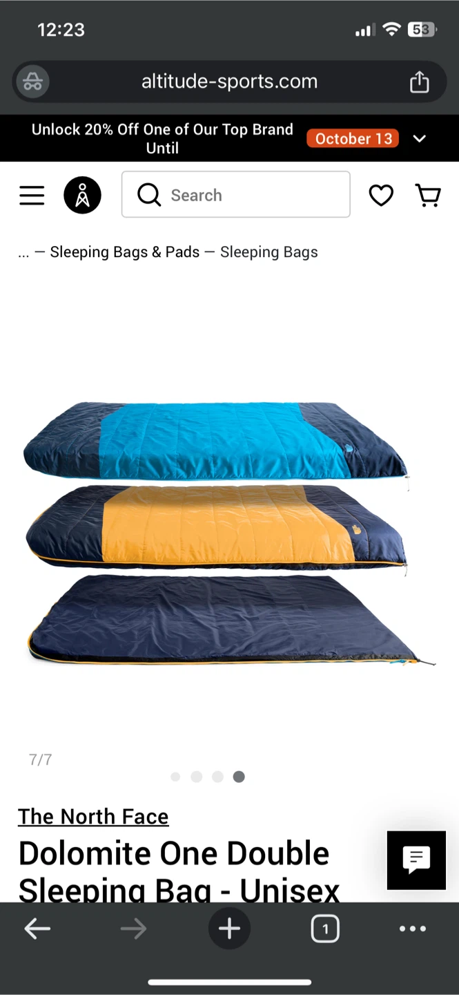 North Face Dolomite One Double Sleeping Bag - Unisex - photo 3