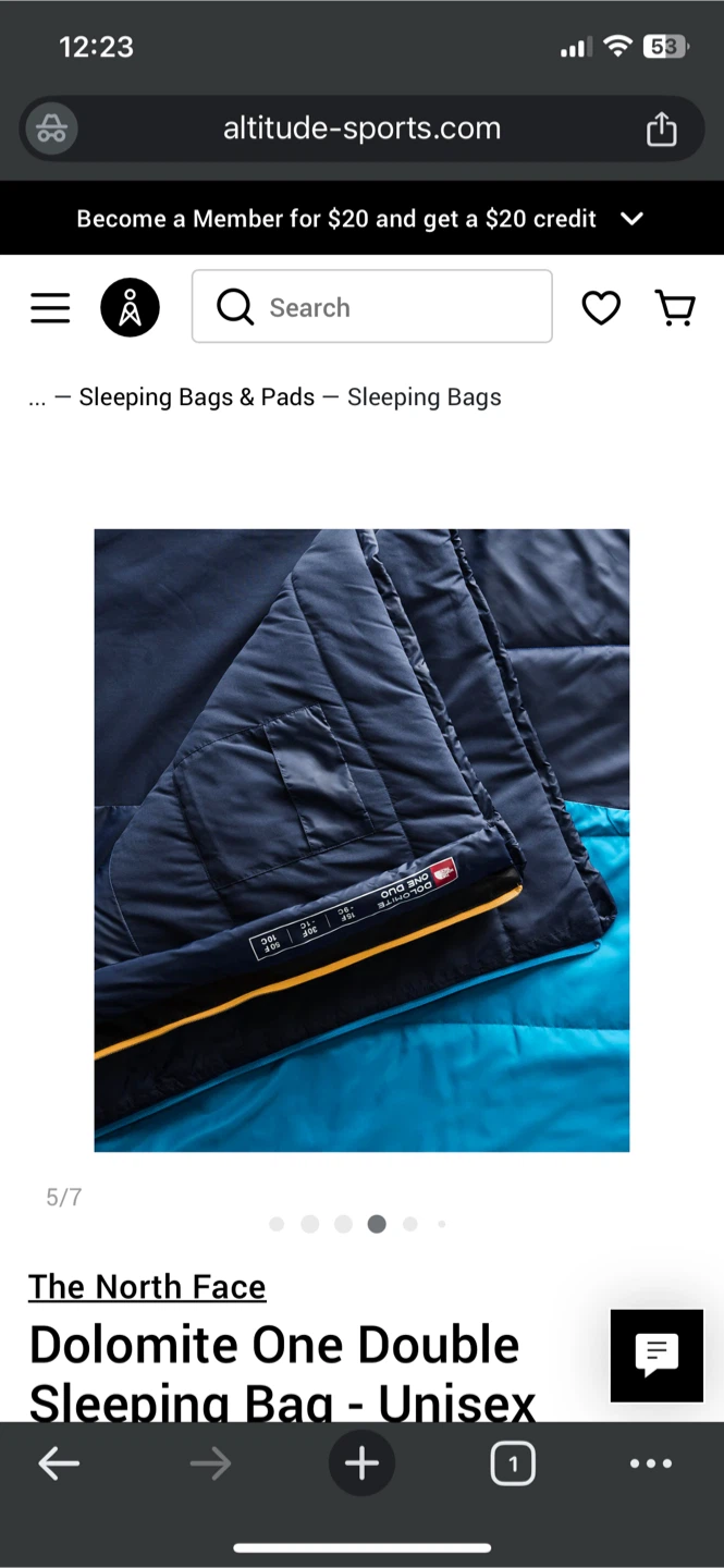 North Face Dolomite One Double Sleeping Bag - Unisex - photo 4