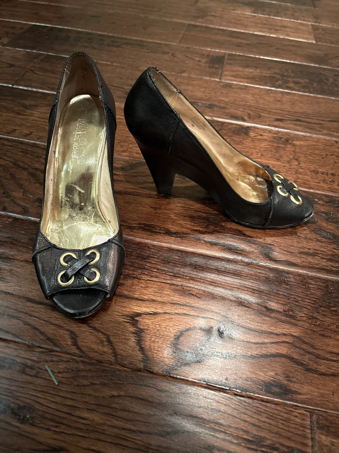 Michael Kors Black Peep Toe Heels - photo 3
