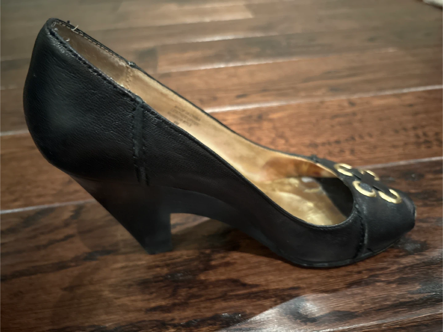 Michael Kors Black Peep Toe Heels - photo 2