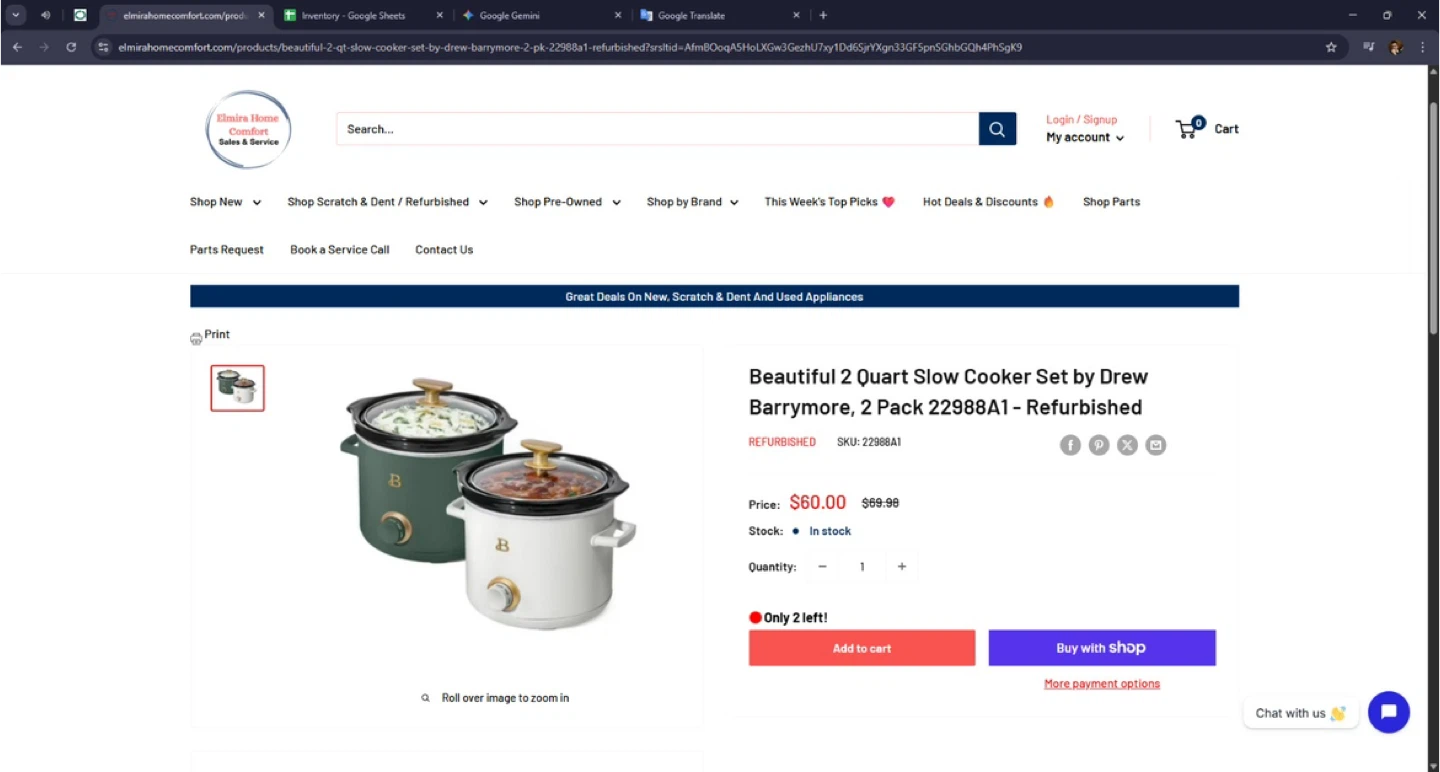 Beautiful 2 Quart Slow Cooker Set, 2 Pack - photo 2