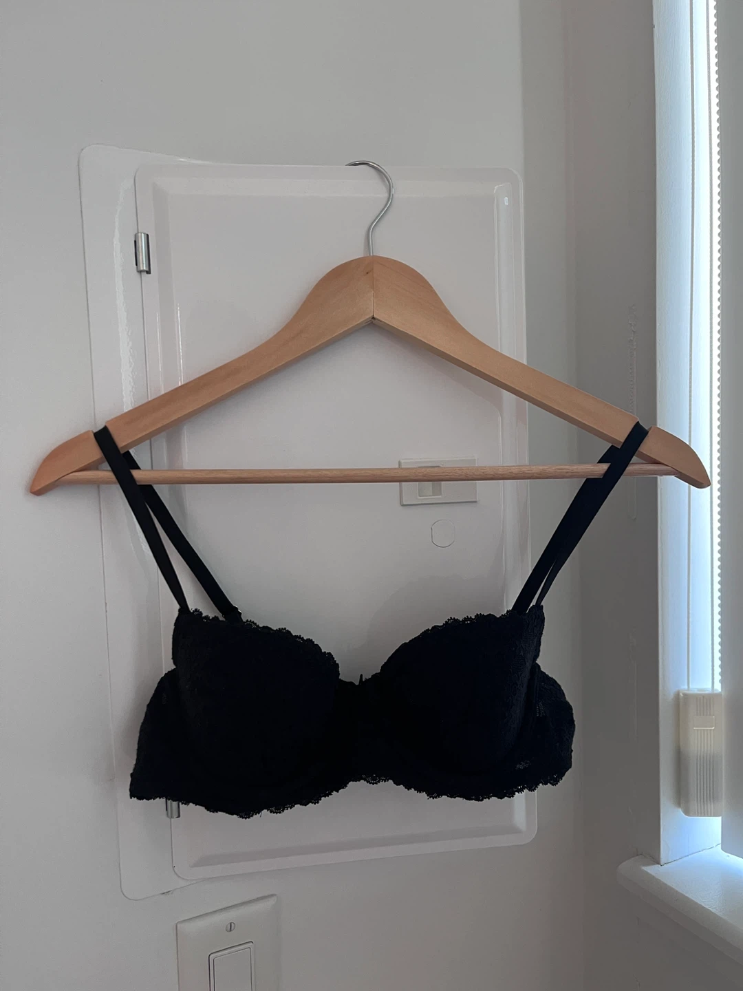 Aerie Vintage Lace Balconette Bra in Black