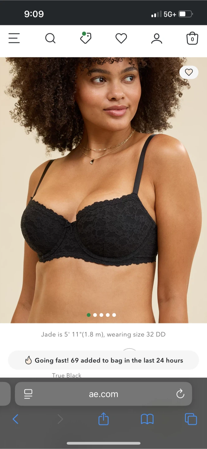 Aerie Vintage Lace Balconette Bra in Black - photo 3