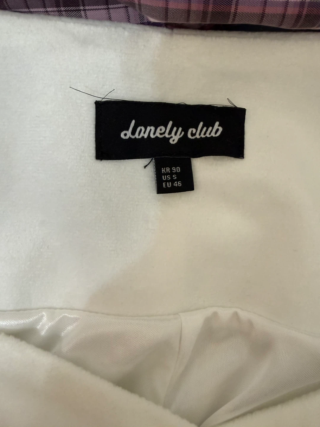 Lonely club white velvet dress kfashion size small - photo 4