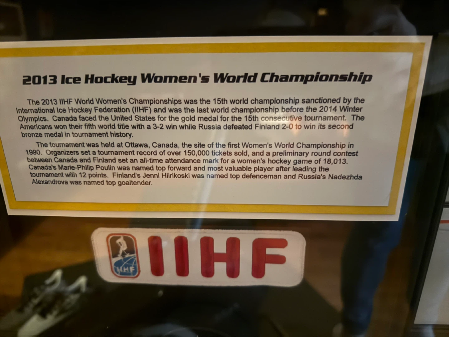 Team Canada Women's Hockey Jersey - 2013 IIHF World Championship