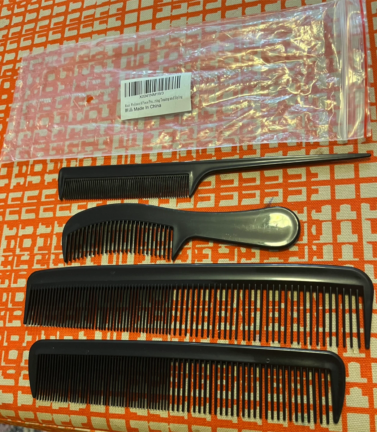 Mars Wellness 4 Piece Pro Styling Combs