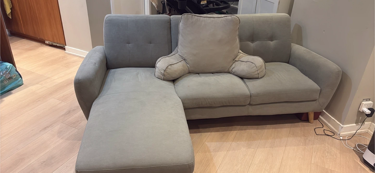 Grey Sectional Sofa with Chaise