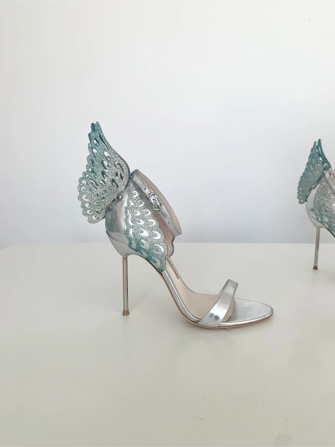 [Sophia Webster] Silver Butterfly Wing Heels - photo 2