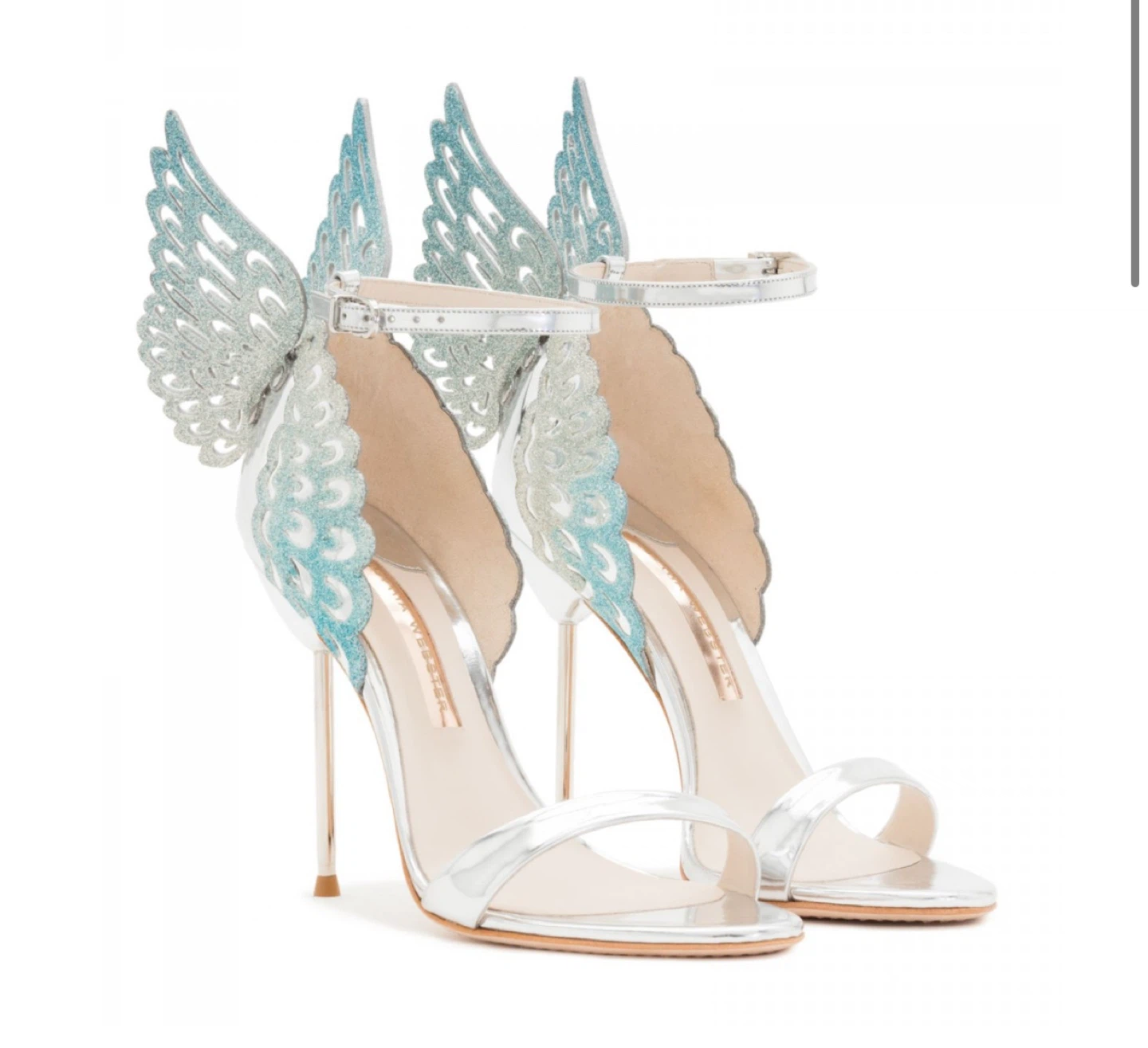 [Sophia Webster] Silver Butterfly Wing Heels