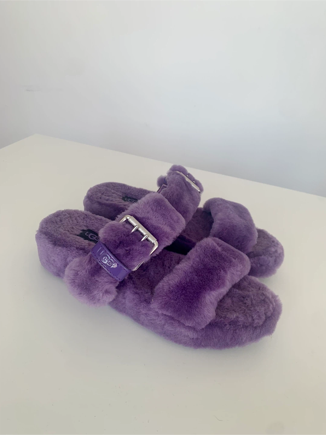 UGG Fluff Yeah Slide Sandals Purple Size 8