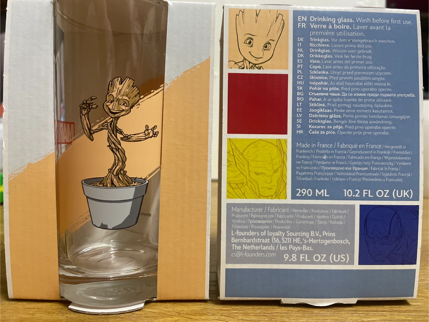 🧡 New - Marvel Groot Drinking Glasses - Set of 2 - photo 4
