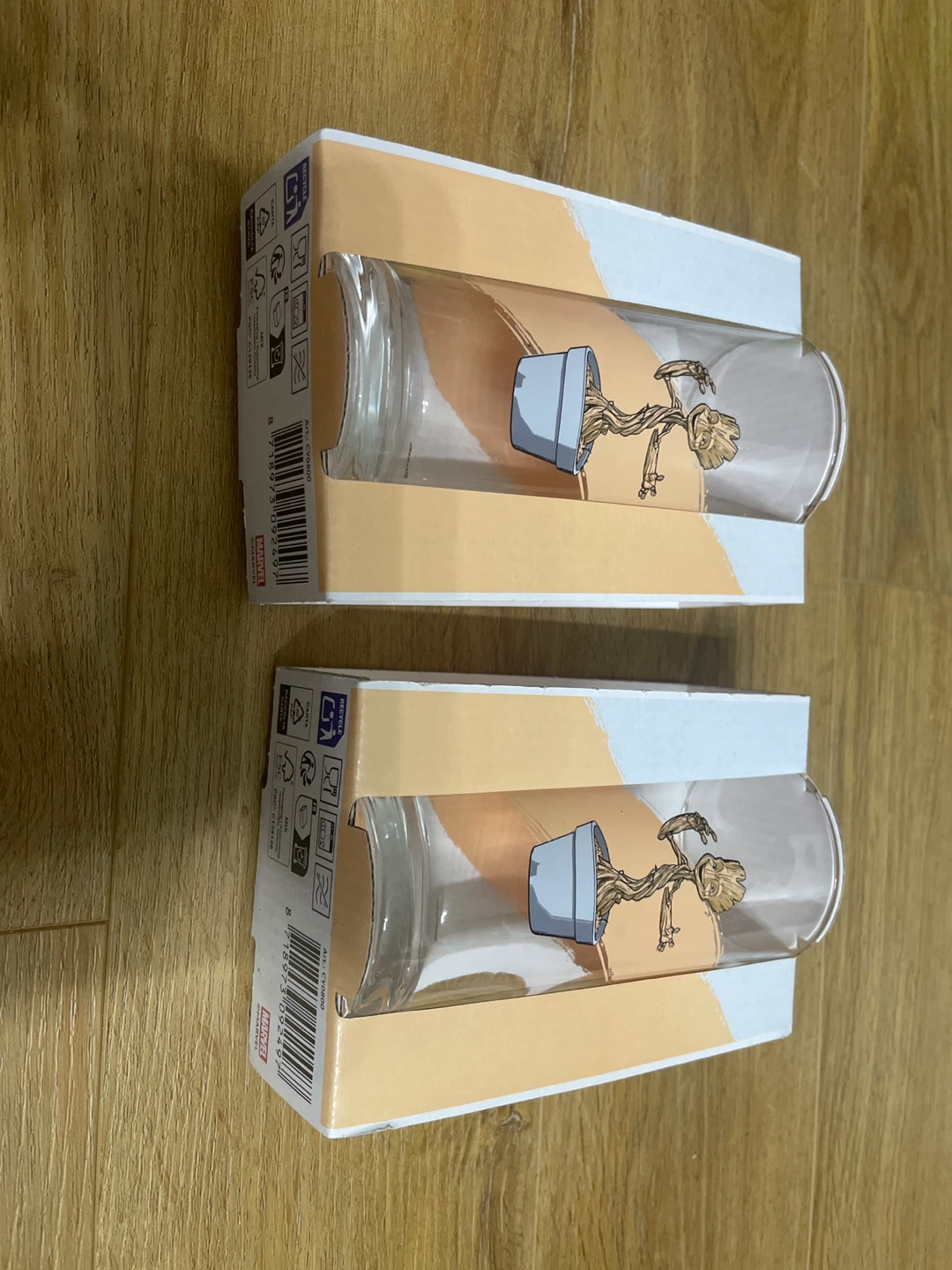 🧡 New - Marvel Groot Drinking Glasses - Set of 2
