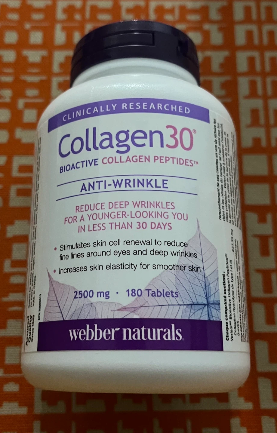 Webber Naturals Collagen30 Anti-Wrinkle 180 Tablets