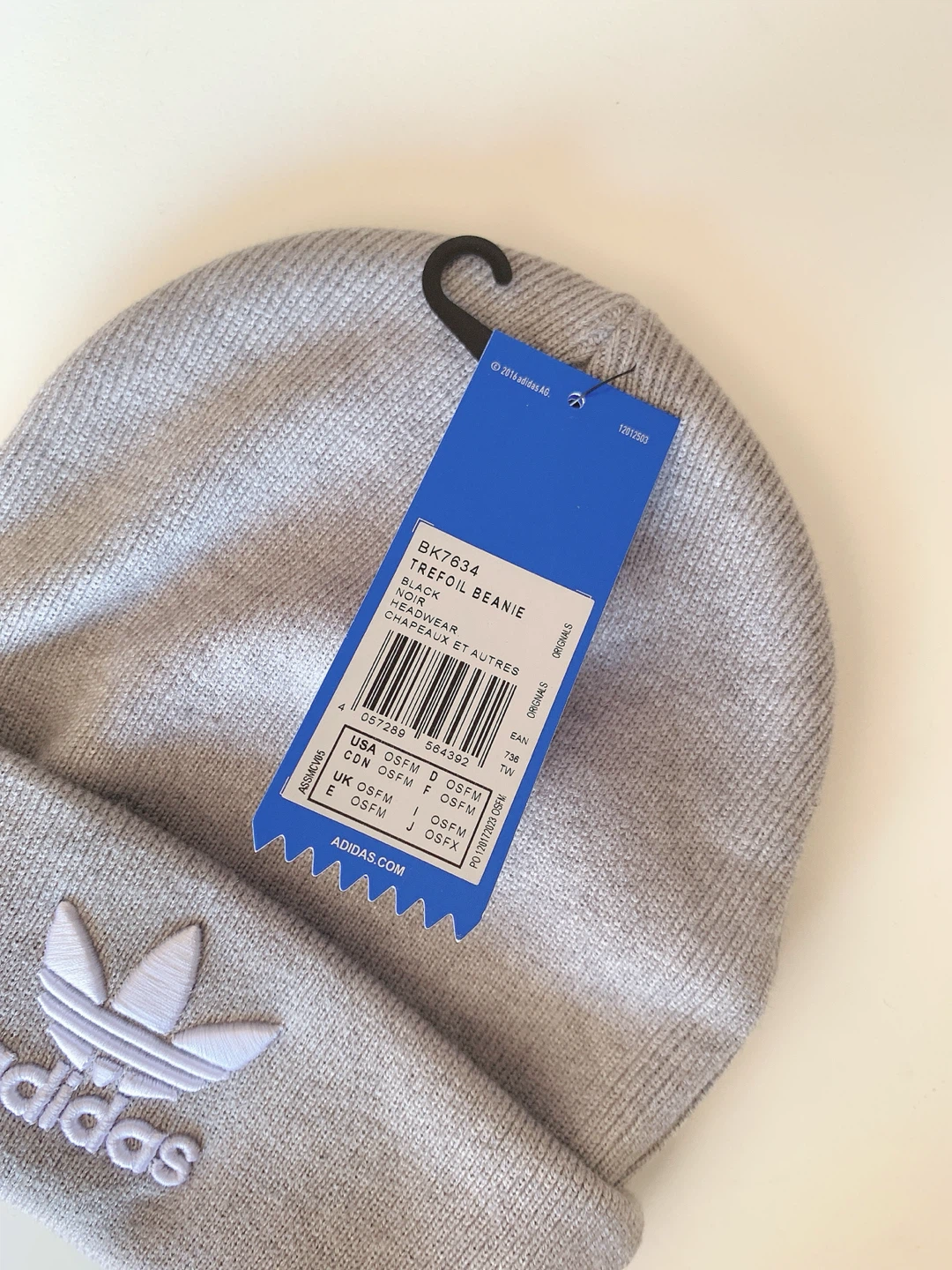 Adidas Originals Grey Trefoil Beanie New With Tags - photo 5