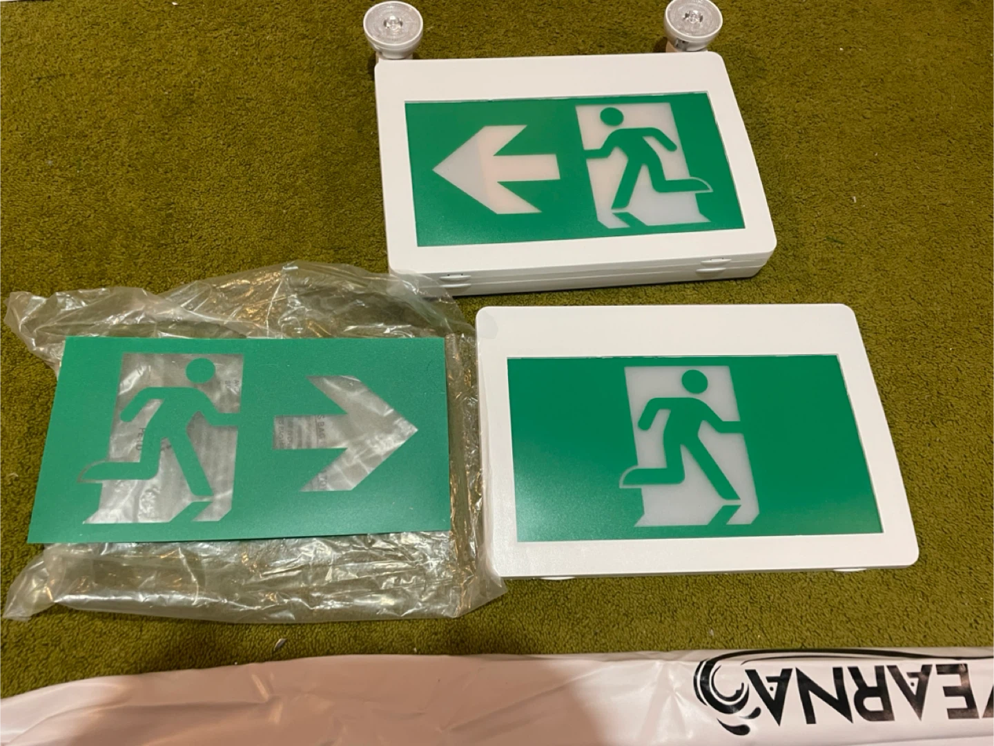 Emergency Exit Light Fixture with Directional Signs - photo 5