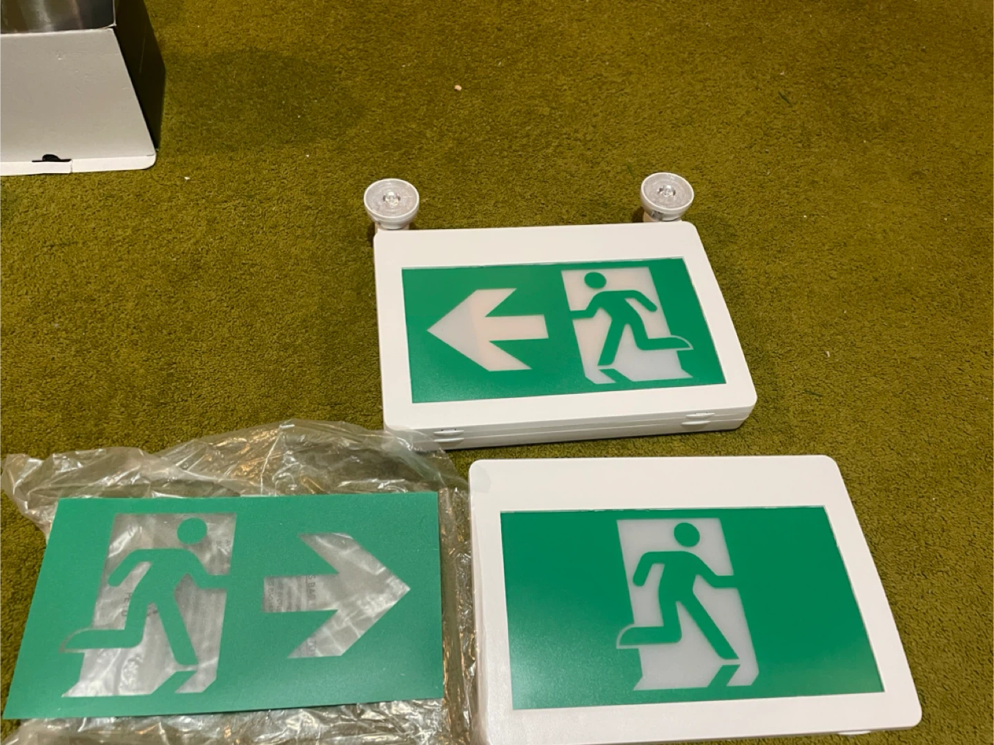 Emergency Exit Light Fixture with Directional Signs - photo 4