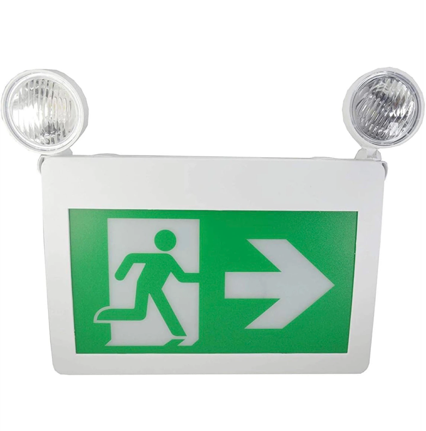 Emergency Exit Light Fixture with Directional Signs