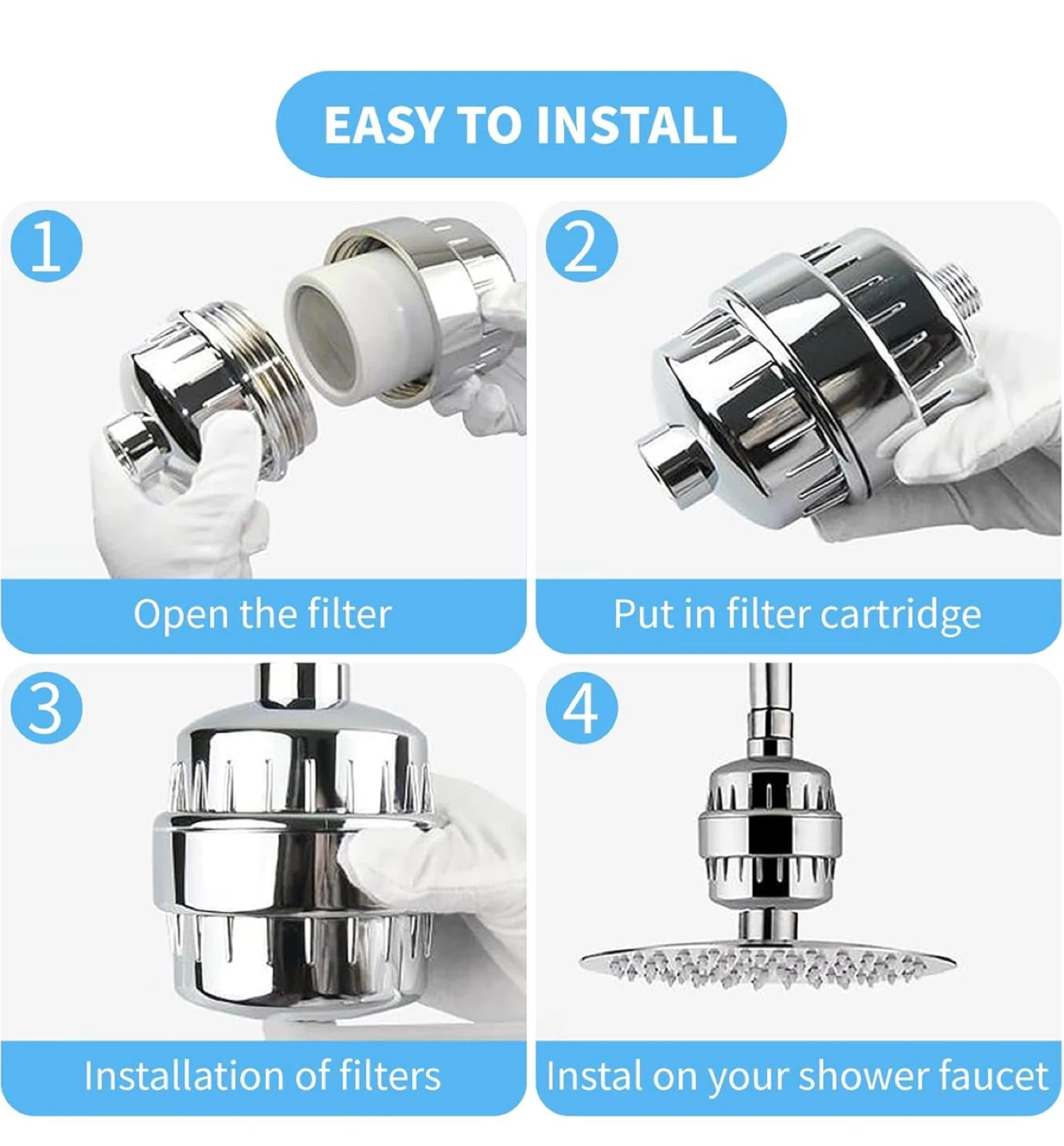 Shower Head Water Filter - Chrome - photo 4