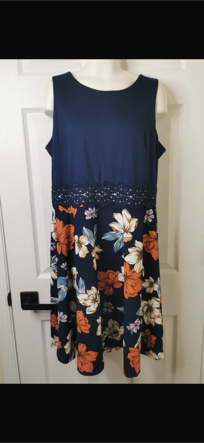 NEW! OWIN Women's Vintage Floral Lace Dress - XL - photo 3