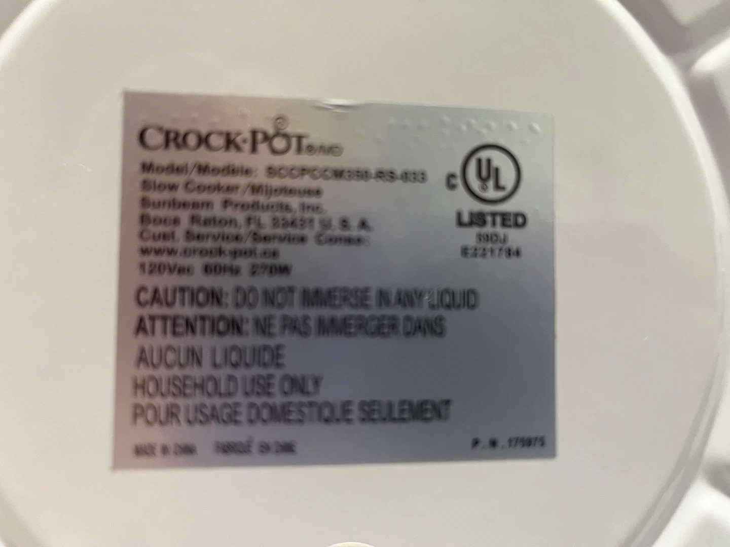 Crock-Pot Slow Cooker SCCPWM350-RS 350 - photo 3