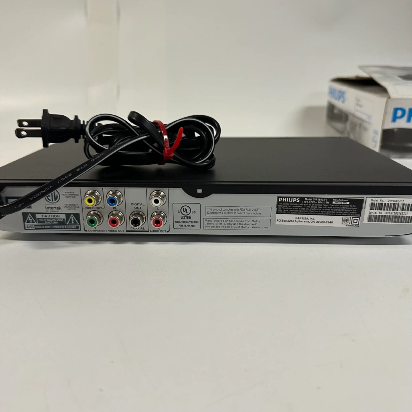 Philips DVP3602/FT DVD Player - photo 4