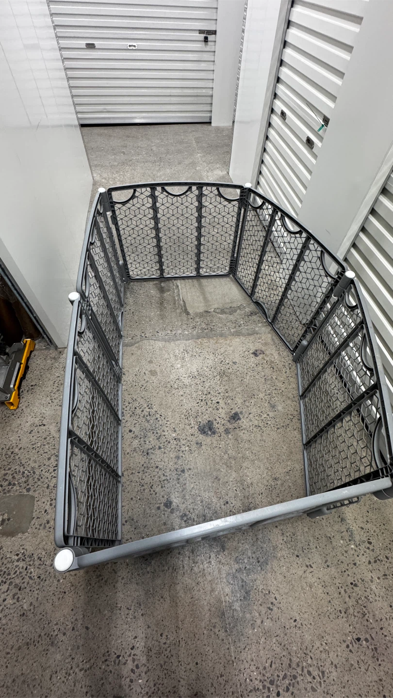 Grey Plastic Baby Playpen Gate