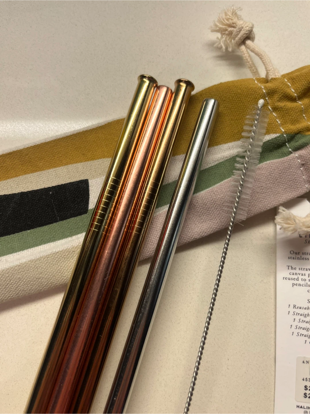 Hali Hali Stainless Steel Straw Set with Pouch - photo 2