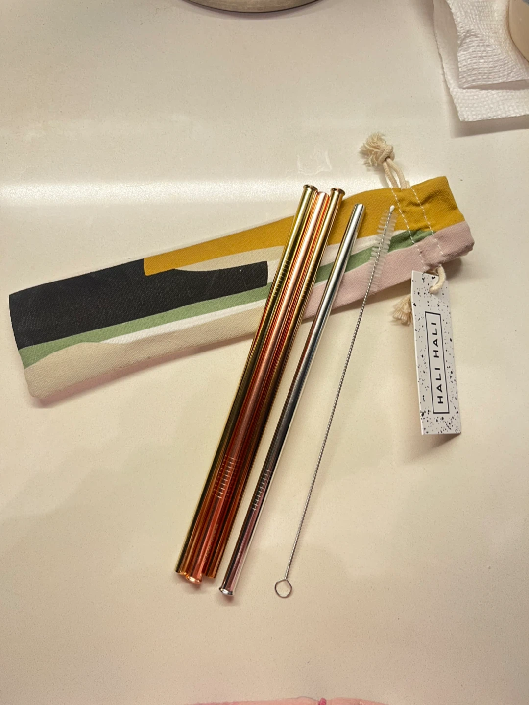 Hali Hali Stainless Steel Straw Set with Pouch