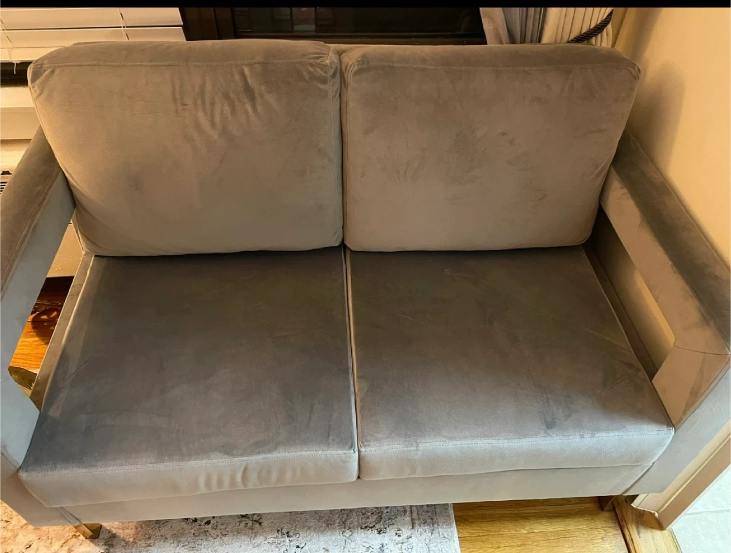 Gray Loveseat Sofa - photo 2