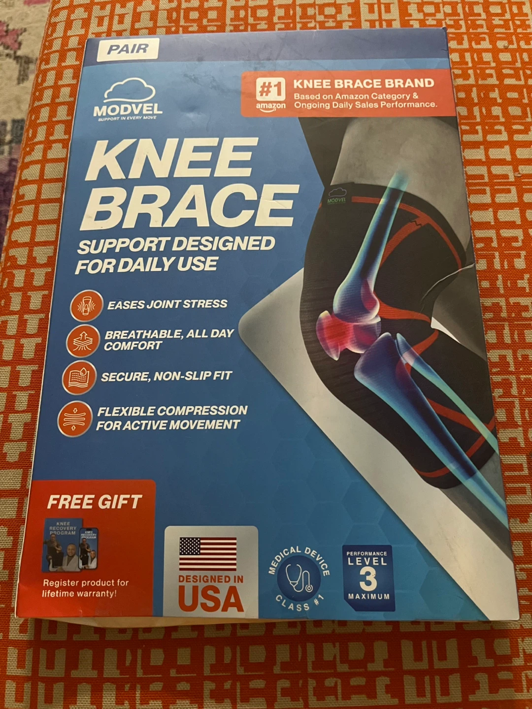 Modvel Knee Brace Pair - Orange - photo 3